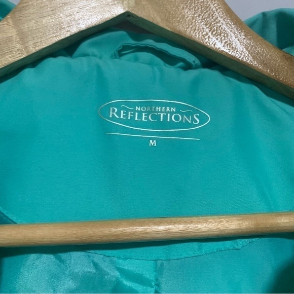 NORTHERN Reflections Teal Color Lightweight Windbreaker Size Medium - Picture 3 of 10